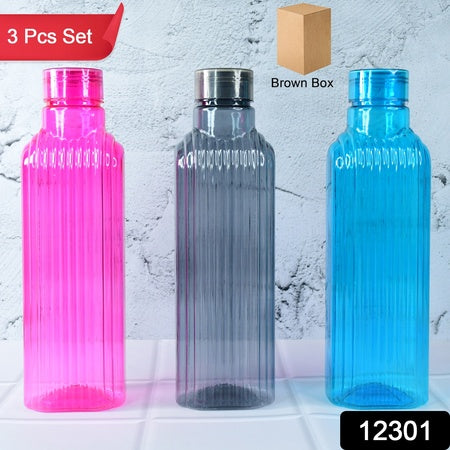 Transparent Fridge Water Bottles (3 Pc)
