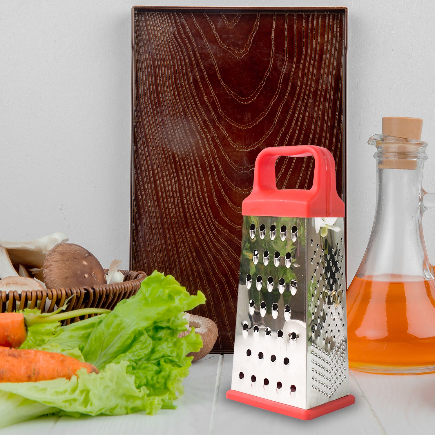 5-in-1 stainless steel grater and slicer kitchen tool