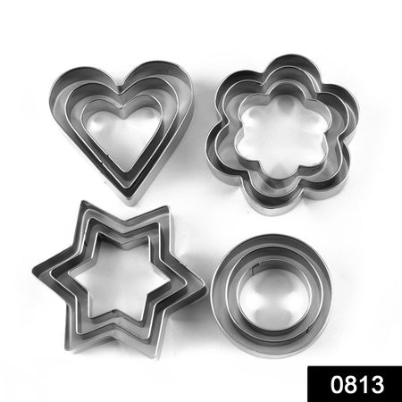 cookie cutter set 12 pieces stainless steel for baking