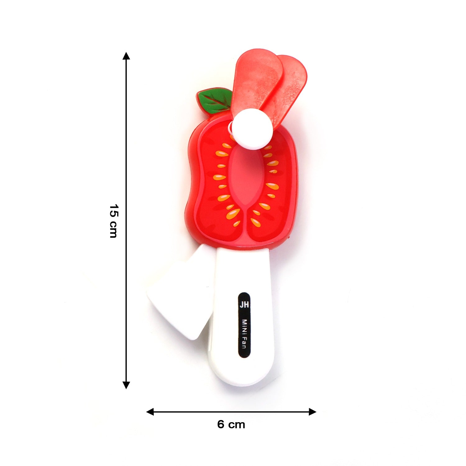 durable plastic mini hand pressure fruit-shaped fan for kids pack of 1