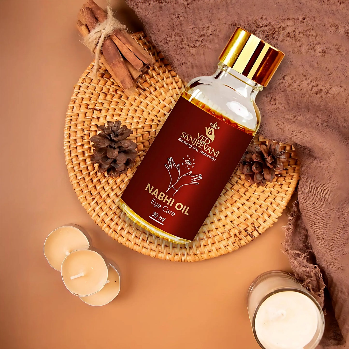 Ved Sanjeevani 100 Organic Ayurvedic Nabhi Oil For Eye Care (30ml  1 Pc)