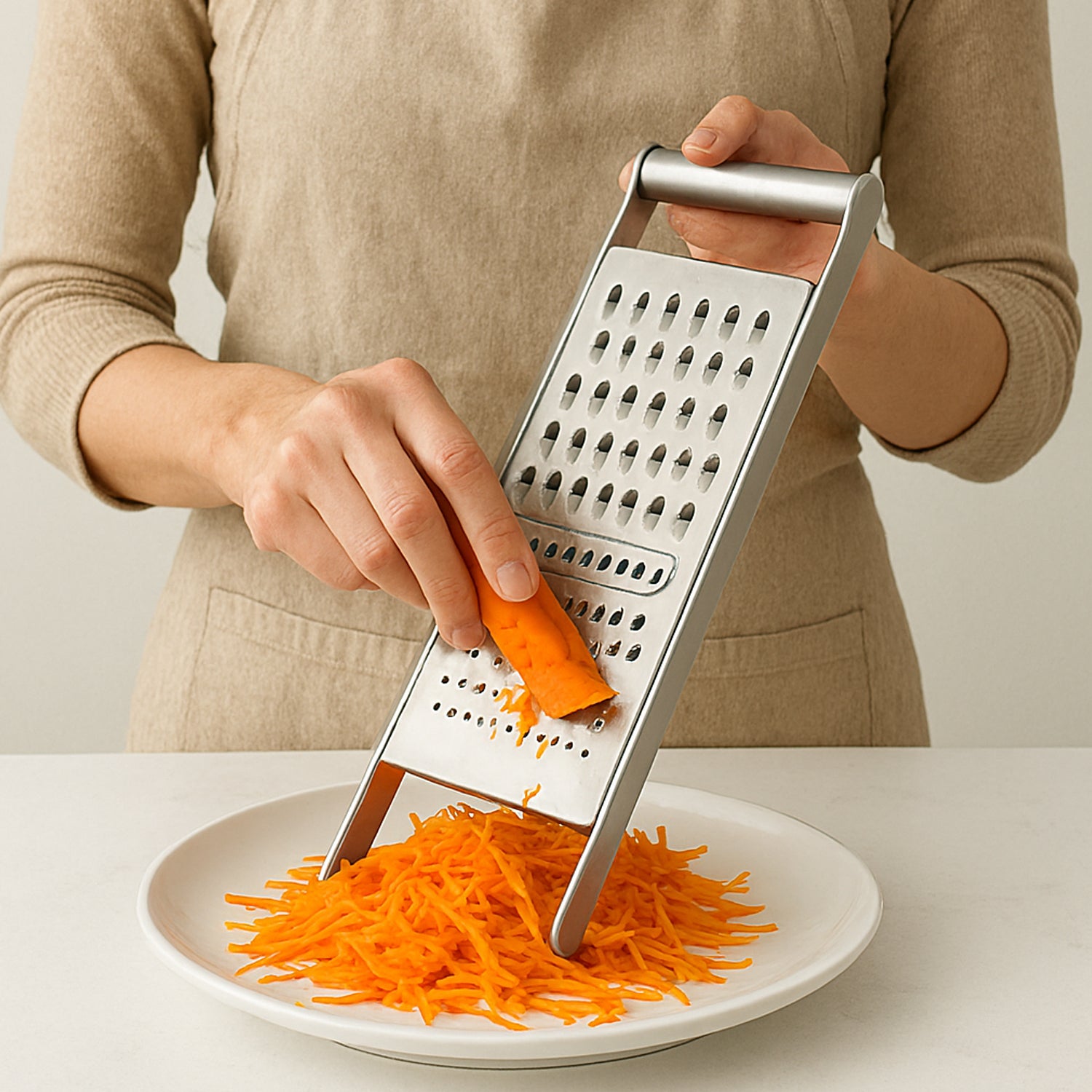 stainless steel grater slicer 3-in-1 kitchen tool compact design