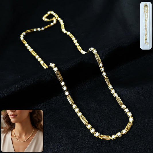 gold-tone metal chain necklace 28 cm pack of 1