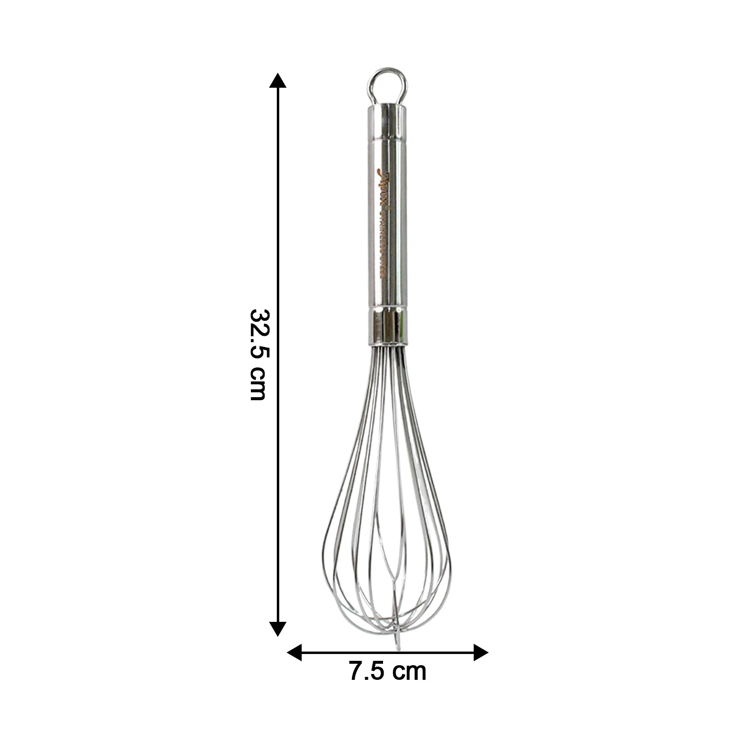 large stainless steel hand whisk for mixing