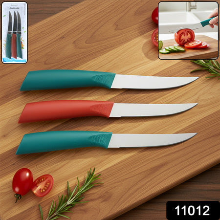 multipurpose stainless steel fruit knife set of 3 for kitchen use
