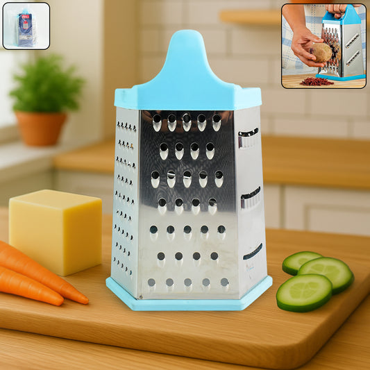 multipurpose stainless steel kitchen grater 15 cm with plastic handle