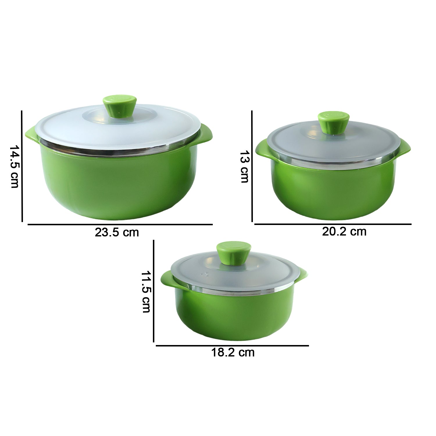 multipurpose kitchen serving bowl set 1000ml 1400ml 2200ml with lids pack of 3