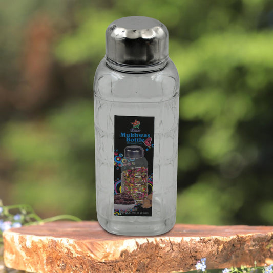 plastic storage bottle 15 cm with stainless steel cap