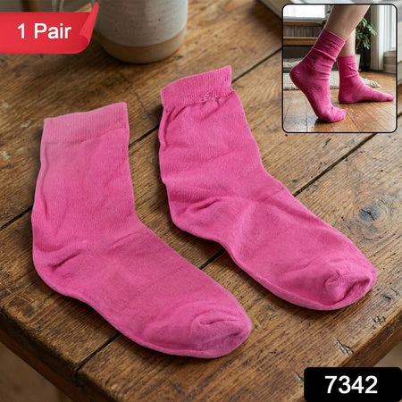 soft cotton pink socks for women pack of 1