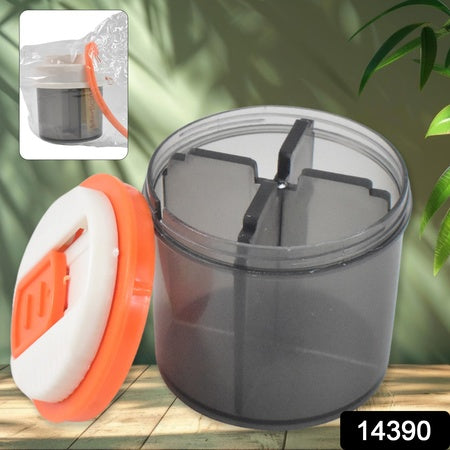 plastic 4 section pill box organizer durable plastic pack of 1