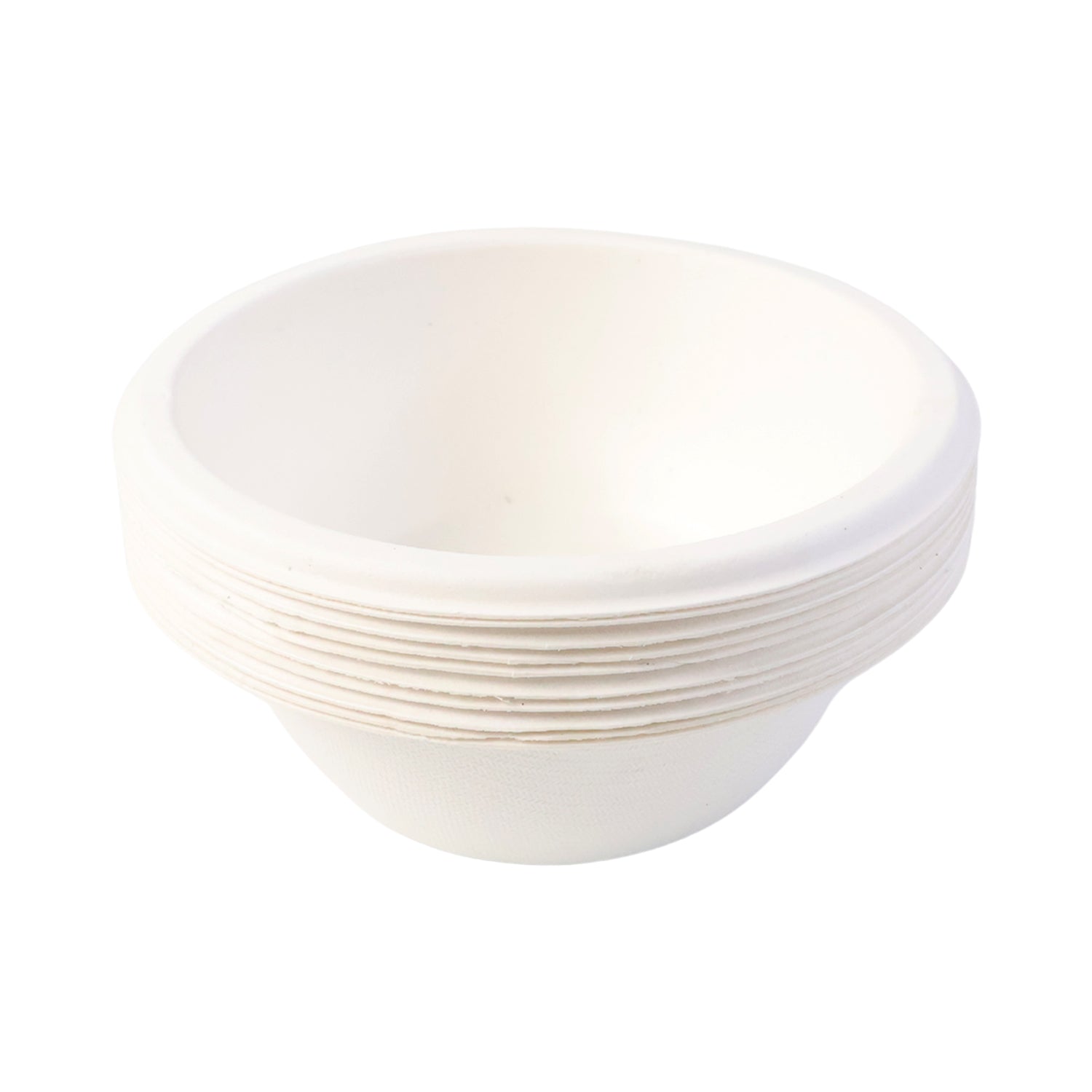 round compostable bagasse bowl 180 ml leak-resistant pack of 10