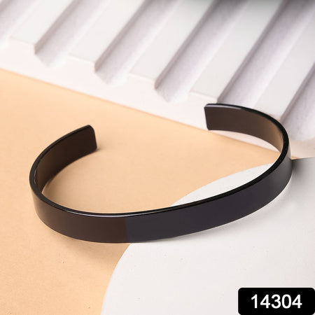 black-plated stainless steel kada bracelet 19 grams pack of 1