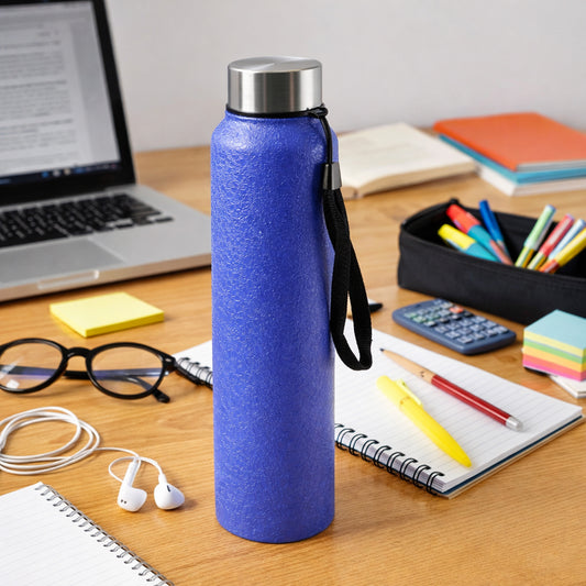 Classic Stainless Steel Water Bottle Blue Color (1000 Ml 1 Pc)