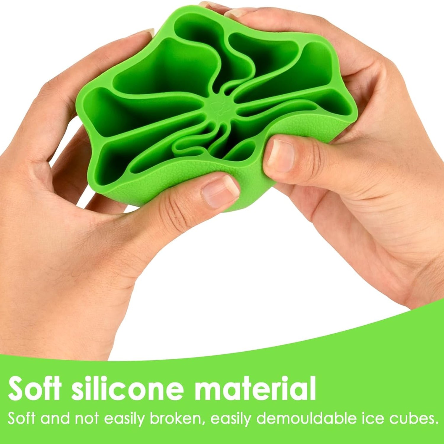 flexible silicone ice cube tray 8-slot for drinks