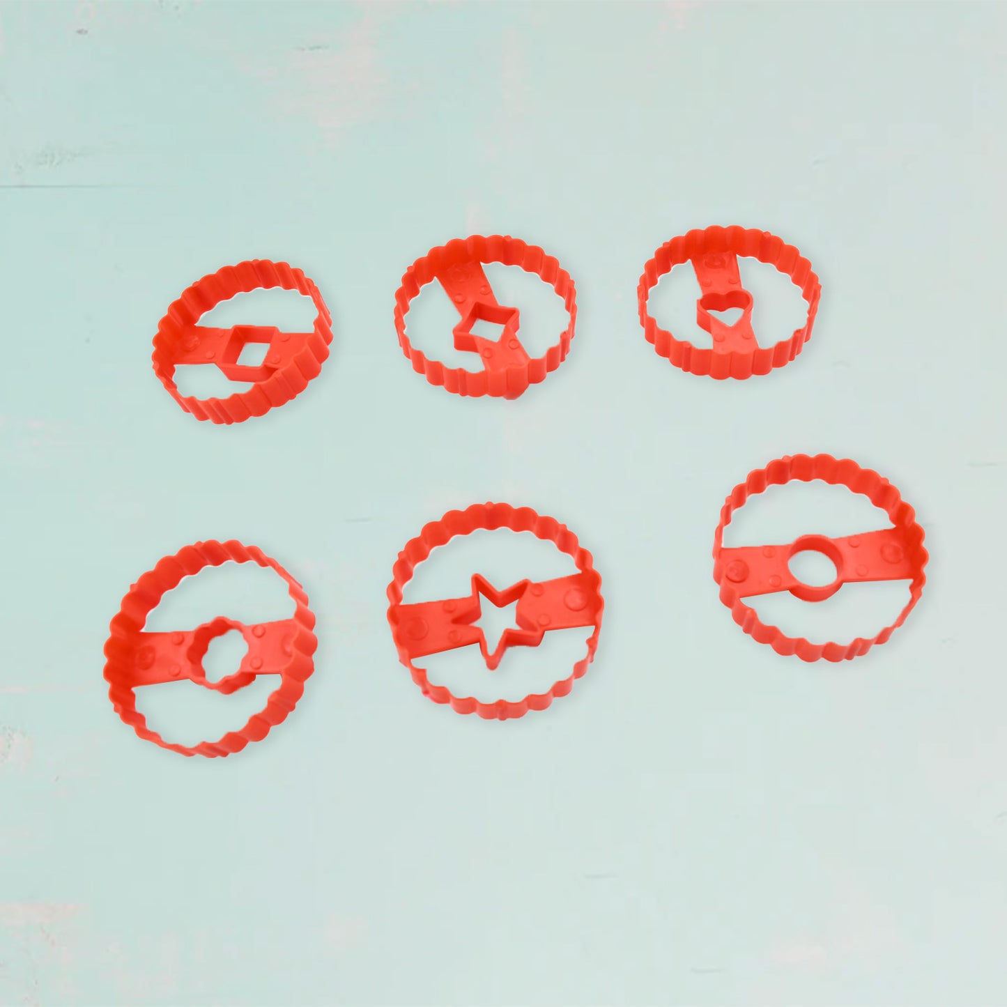 plastic cookie cutters 10 cm for biscuit shaping pack of 6