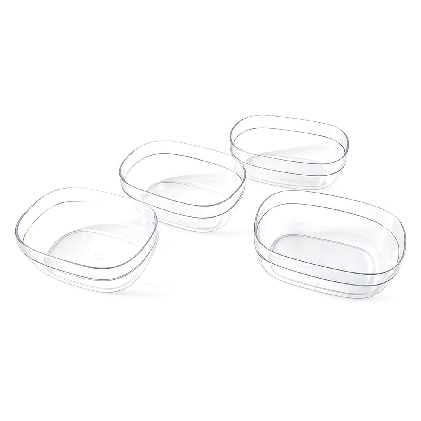 Transparent Multipurpose Serving Bowl Set (4 Pc Set)