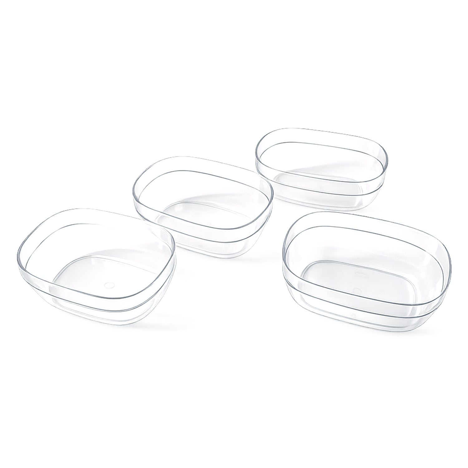 Transparent Multipurpose Serving Bowl Set (4 Pc Set)