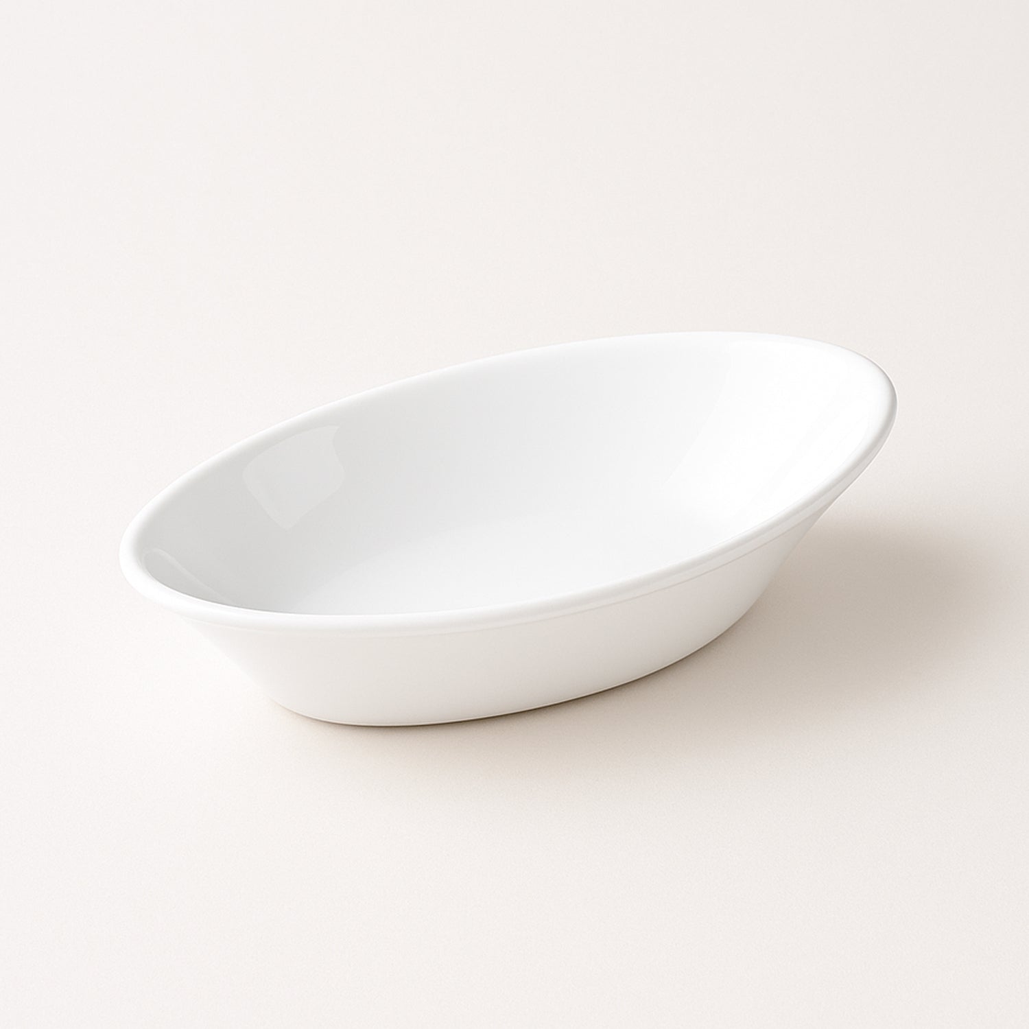 serving bowl 22 cm oval deep plastic white