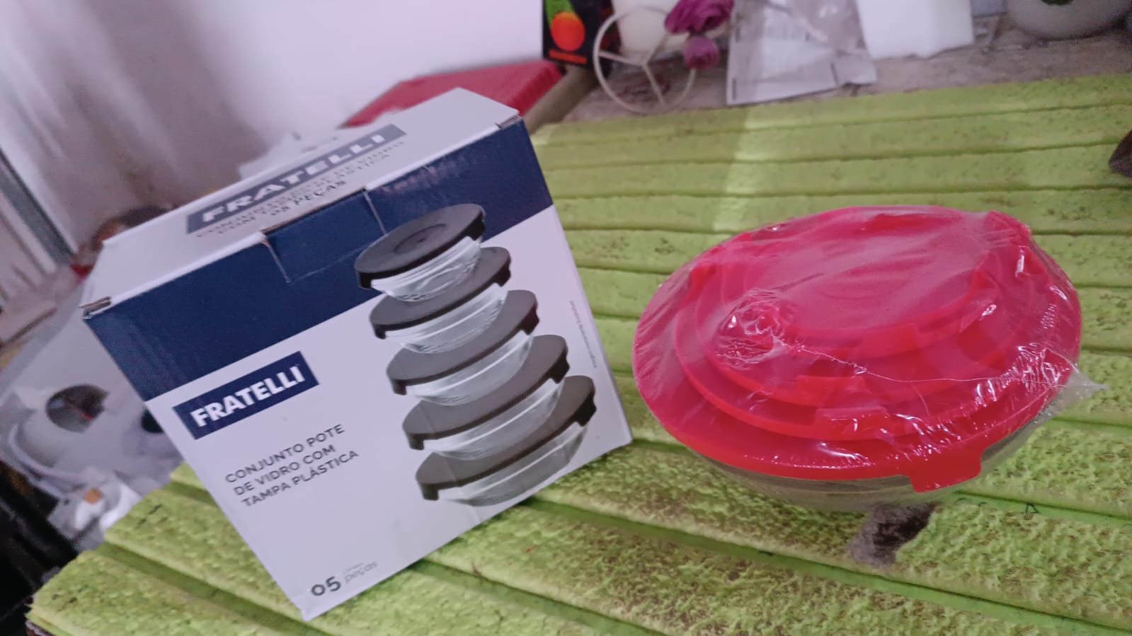 glass bowl set with red lids pack of 5 for mixing and storage