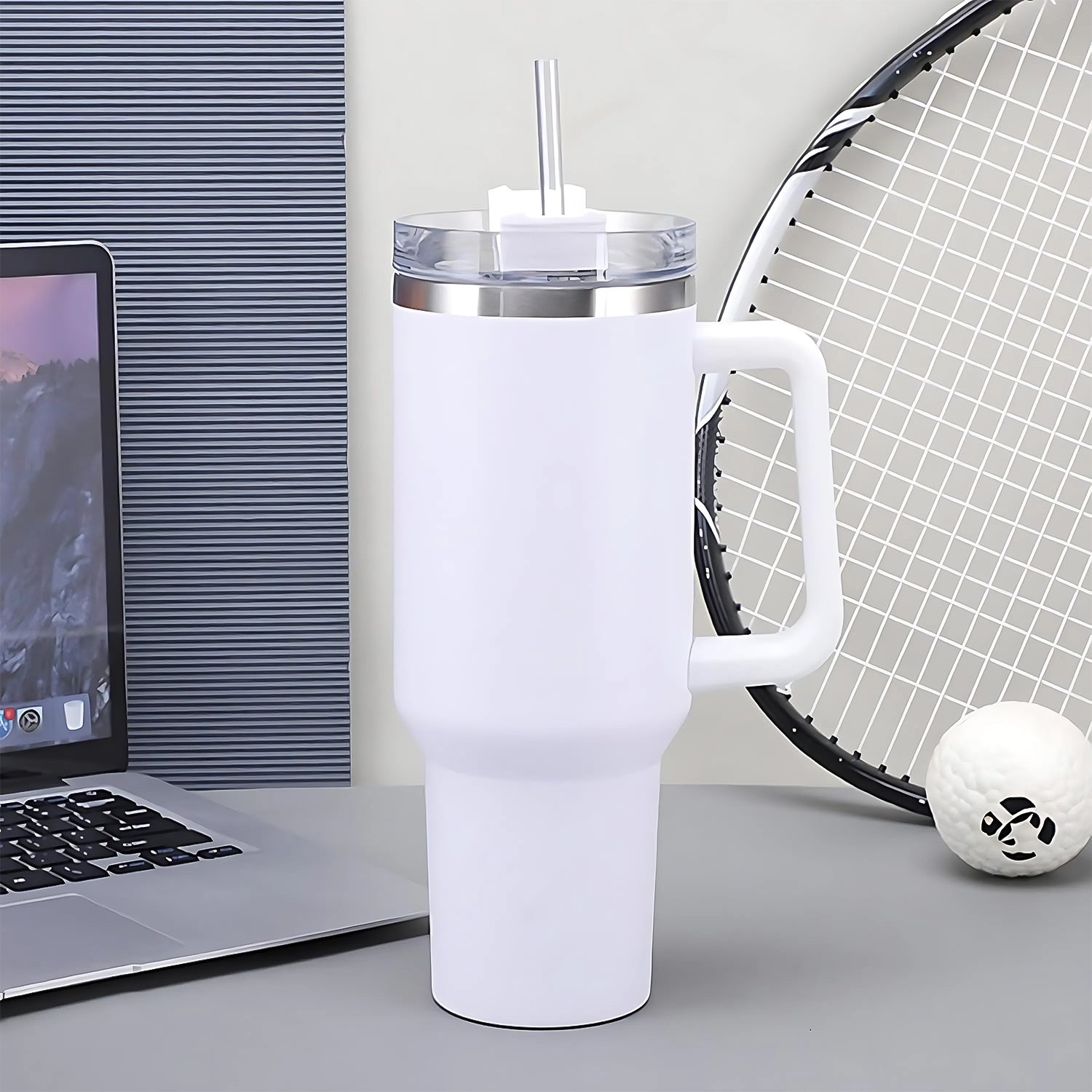 Premium Stainless Steel Vacuum Insulated Travel Mug  (890ml  1 Pc)