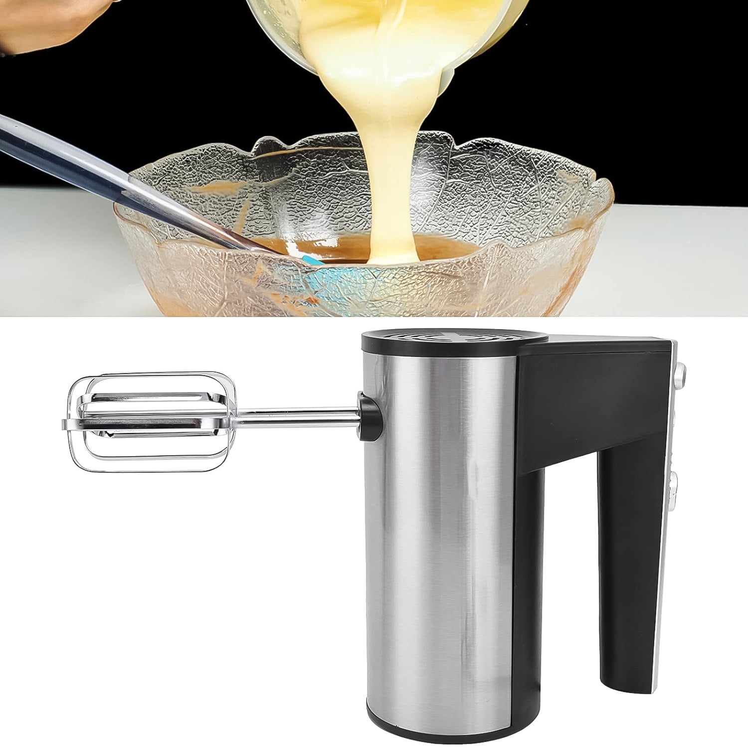 electric hand mixer 450w with stainless steel beaters