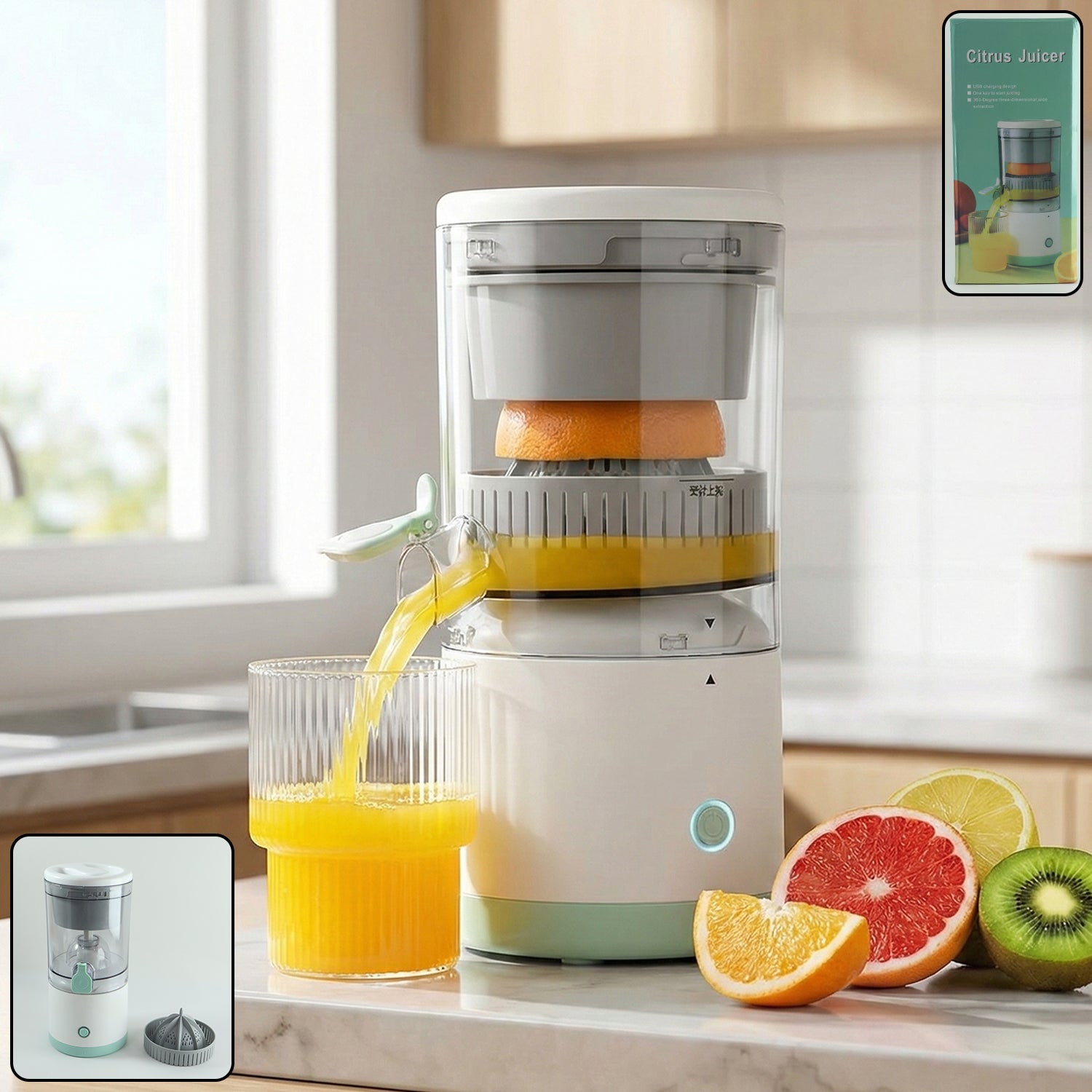 electric citrus juicer 237mm for fresh juice extraction