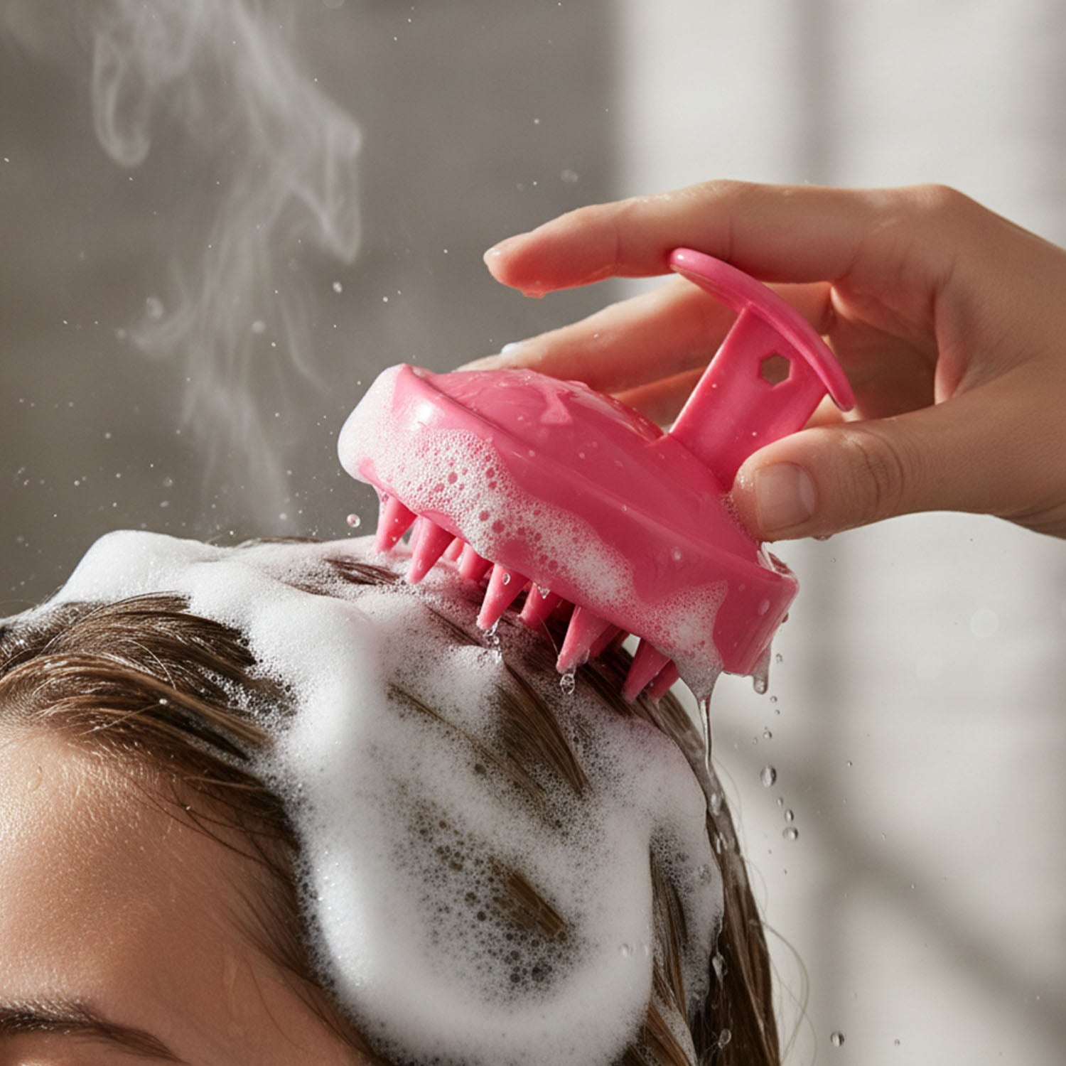 silicone scalp massager shampoo brush pack of 1 soft bristles