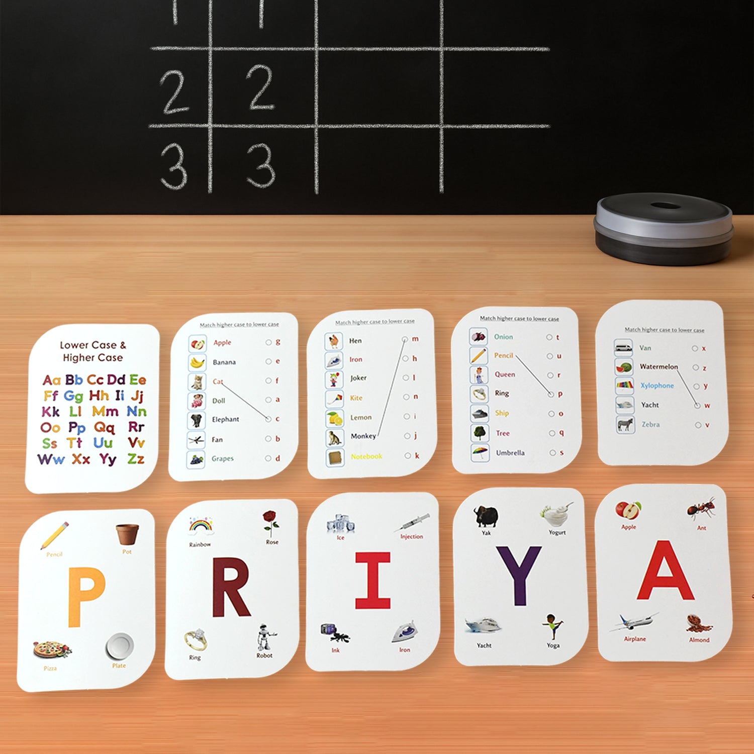 alphabet flash cards 13x10 cm laminated paperboard pack of 32