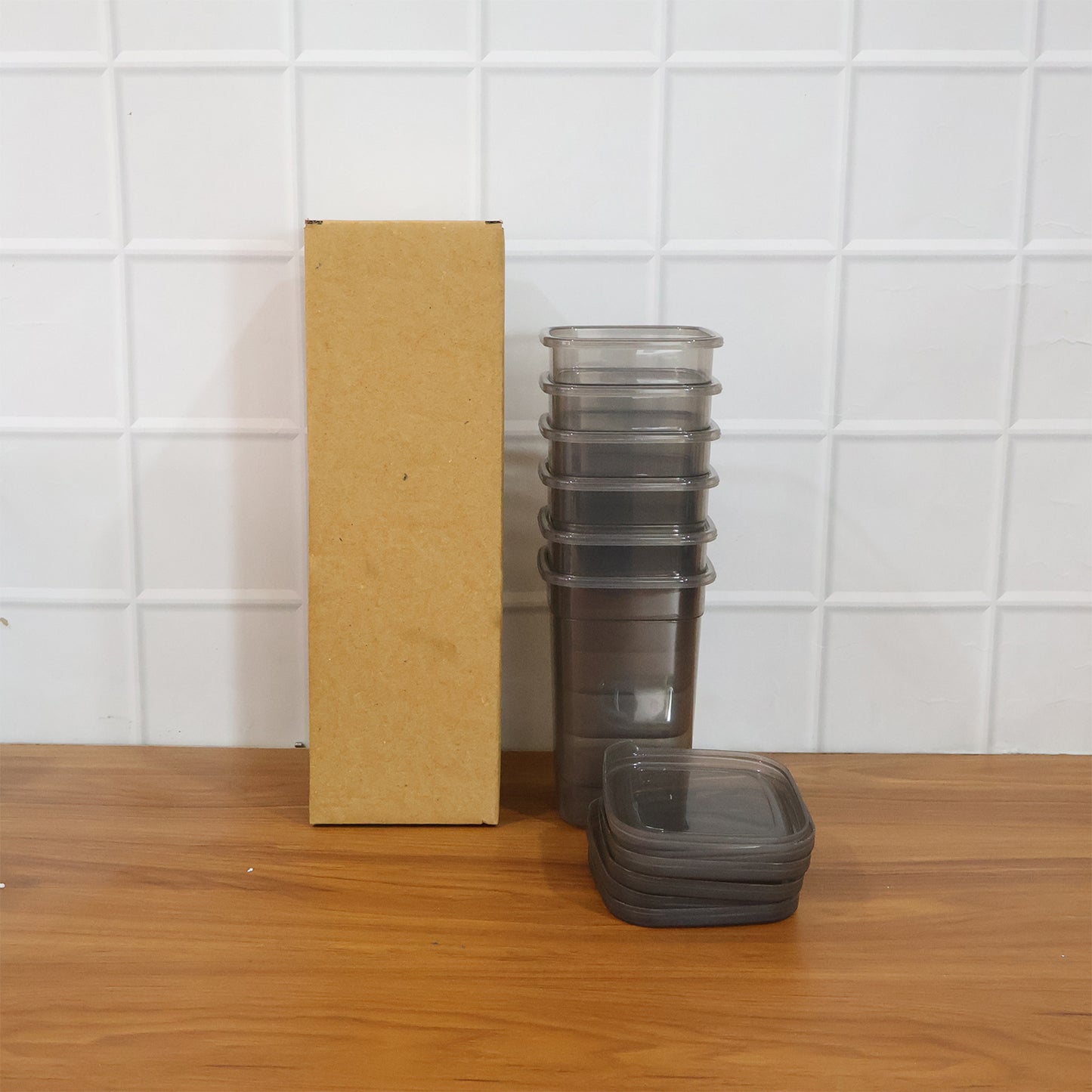 Plastic Multipurpose Kitchen Storage  Fridge Container (1200 Ml 6 Pc)