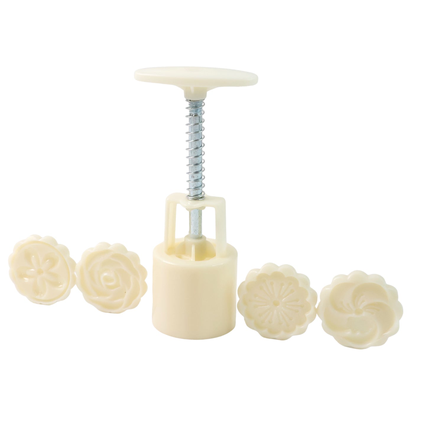 spring press cookie mold 19 cm with floral stamps