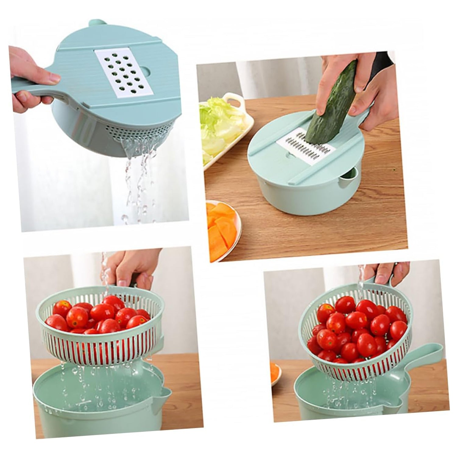 vegetable slicer set 26 cm plastic steel kitchen prep