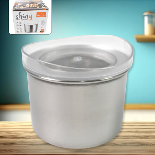airtight container 500 ml with see-through lid for kitchen storage stainless steel pack of 1
