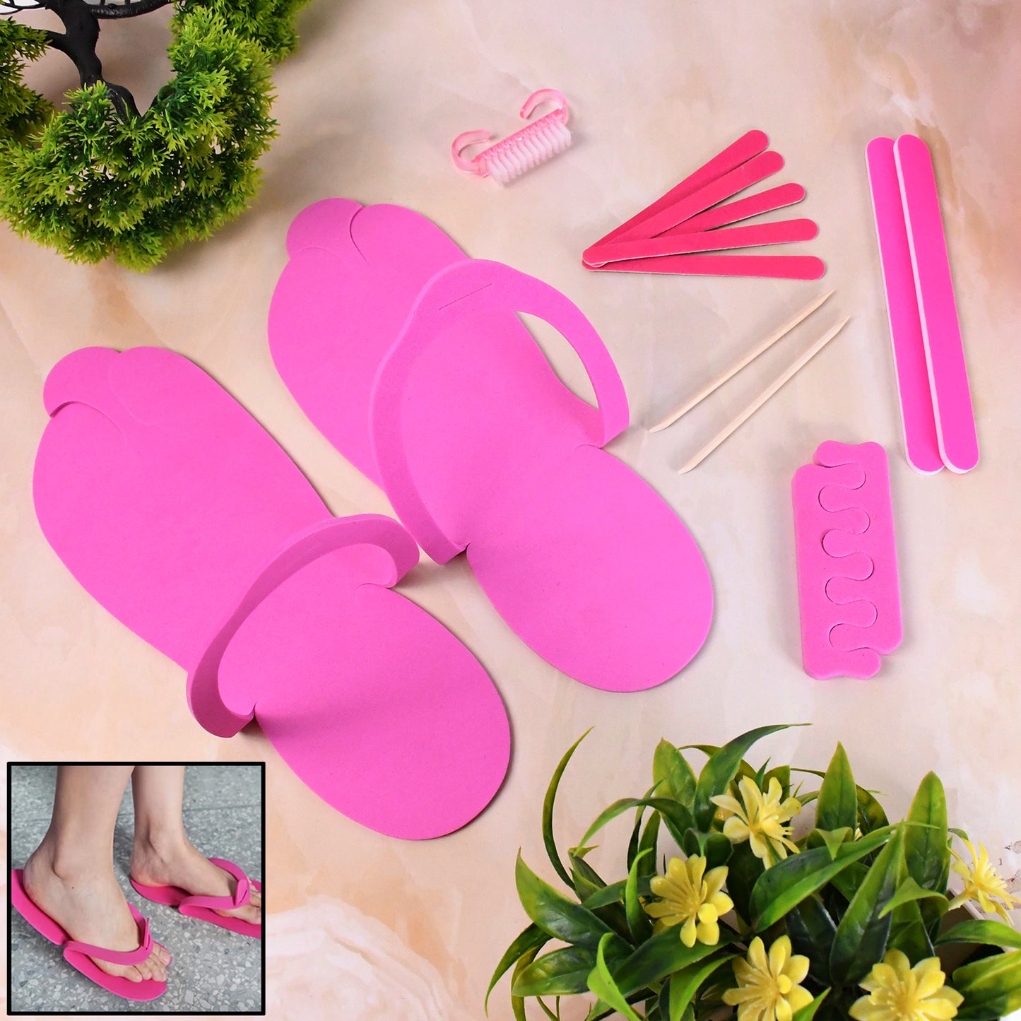 plastic and foam pedicure kit 13 tools foot care pack of 13