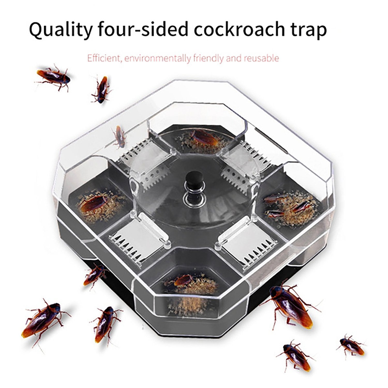 cockroach trap box 14 cm x 14 cm x 5 cm pvc material
