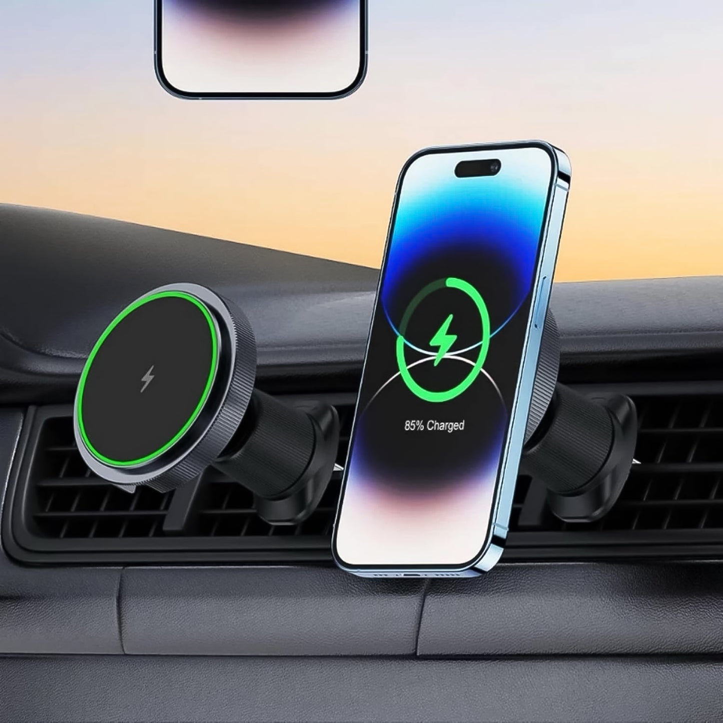 magnetic phone mount wireless charger music reactive lights 14 cm x 10 cm x 4 cm pack of 1