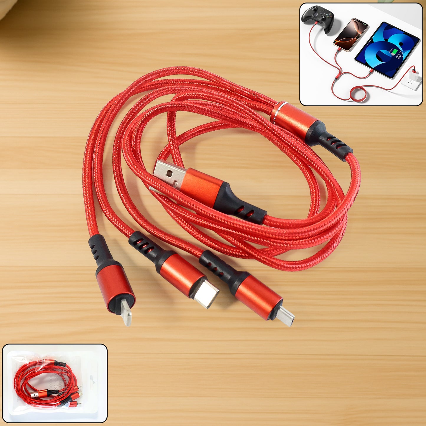 3 In 1 High-quality Multi-charging Cable