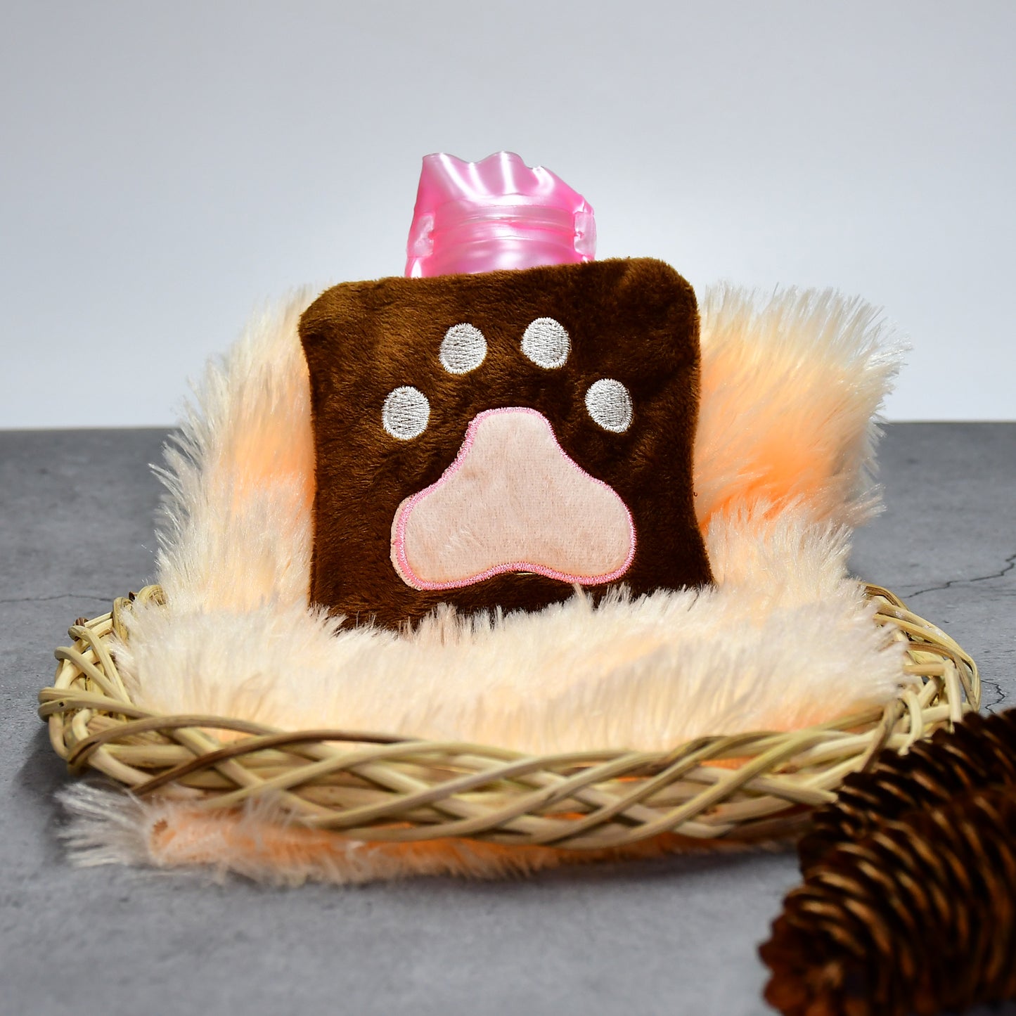 natural rubber small hot water bag with fabric cover 1 litre pack of 1