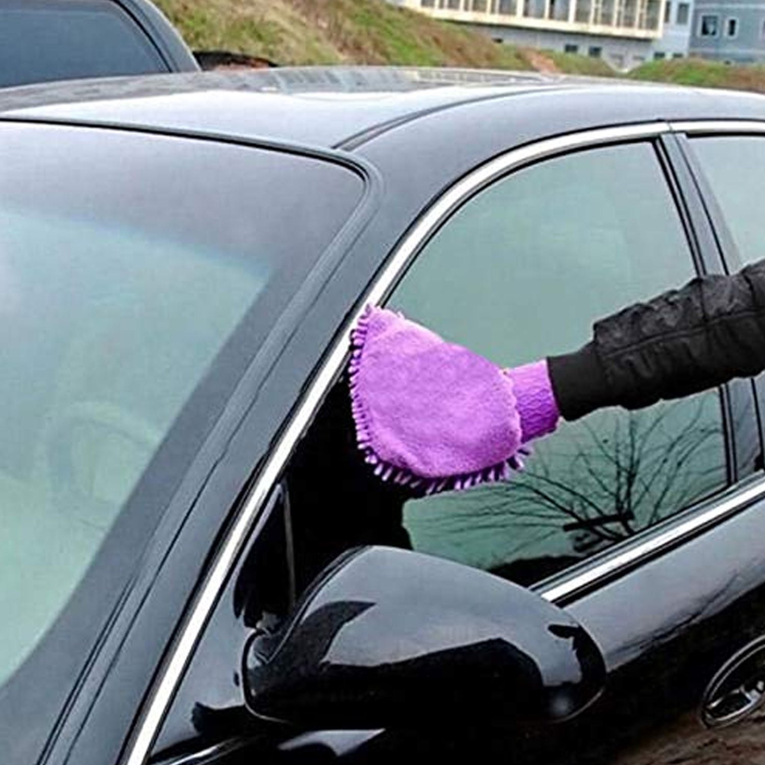 microfiber plastic rubber car washing and cleaning kit 9 tools pack of 1