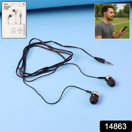 Wired Stereo Earphones With 3.5mm Jack (1 Pc  1.2m Cable)