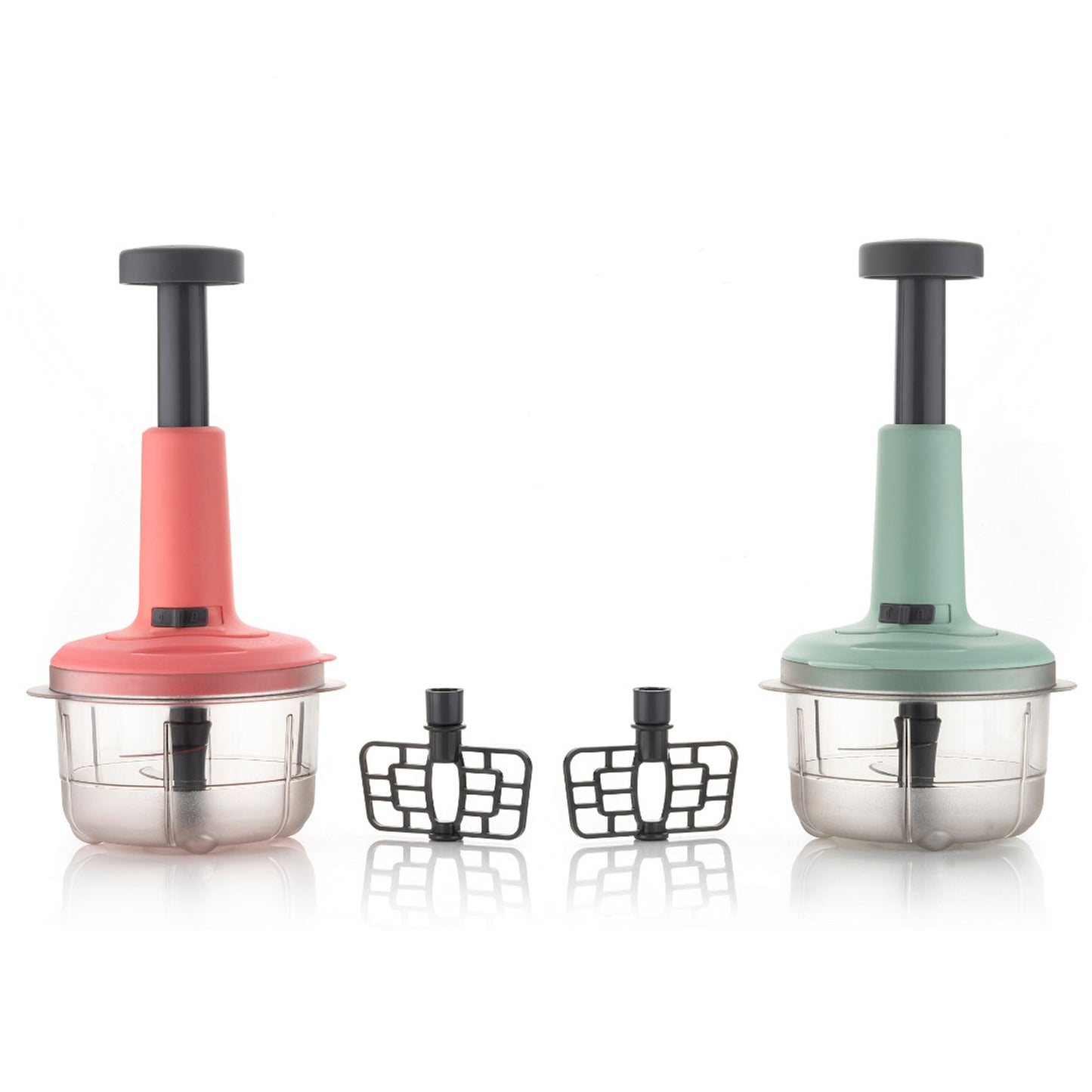 2in1 push food chopper 800ml with stainless steel blade