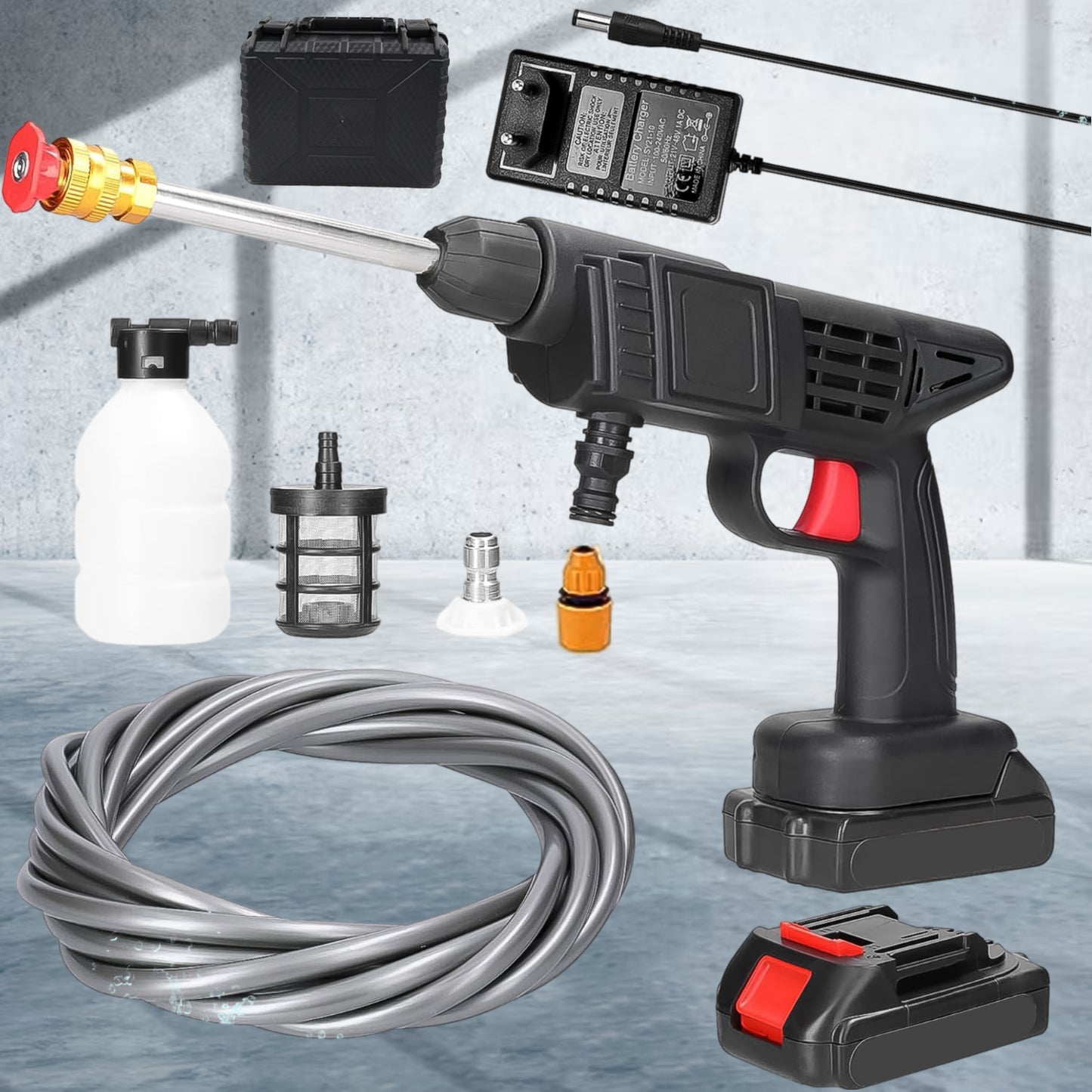 cordless high pressure car washer gun 48v with adjustable nozzle pack of 1