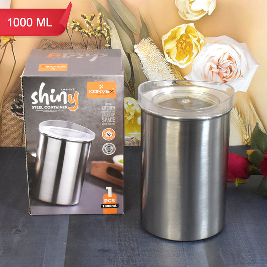 stainless steel airtight container 1000 ml with see-through lid