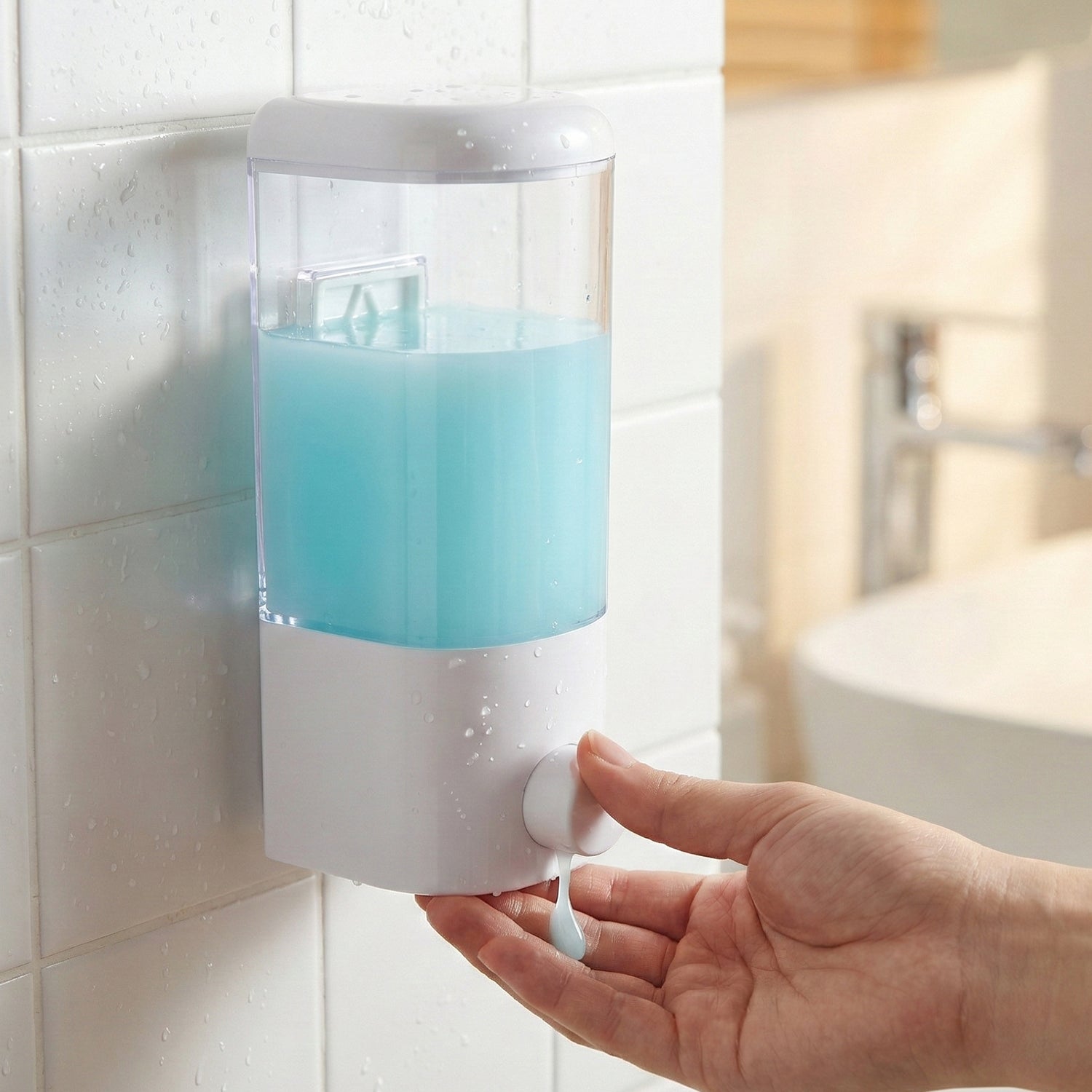 Wall Mount Liquid Soap And Hand Wash Dispenser 500 Ml (1 Pc)