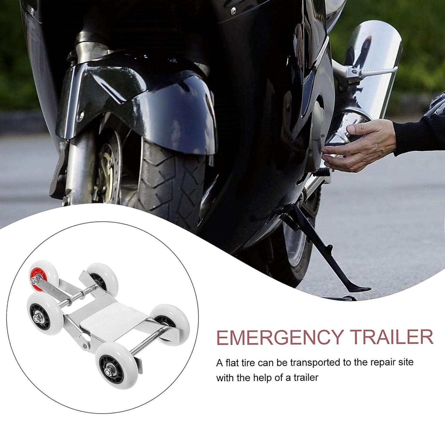 metal frame motorcycle front wheel parking roller stand pack of 1