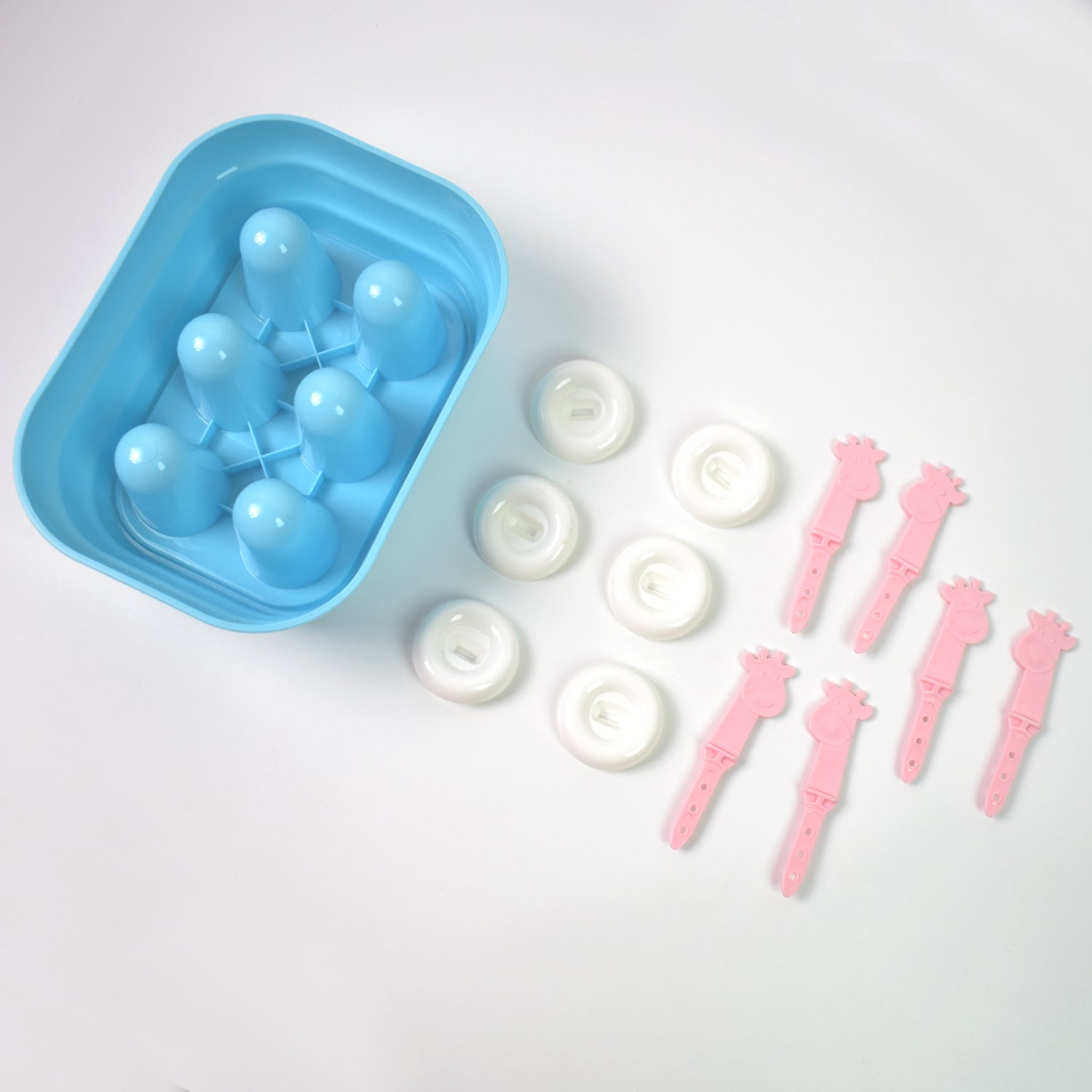 popsicle molds plastic 6 cavity ice cream maker