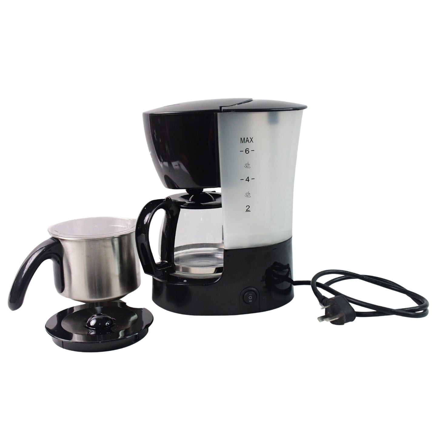 automatic drip coffee maker with 1200ml capacity glass carafe