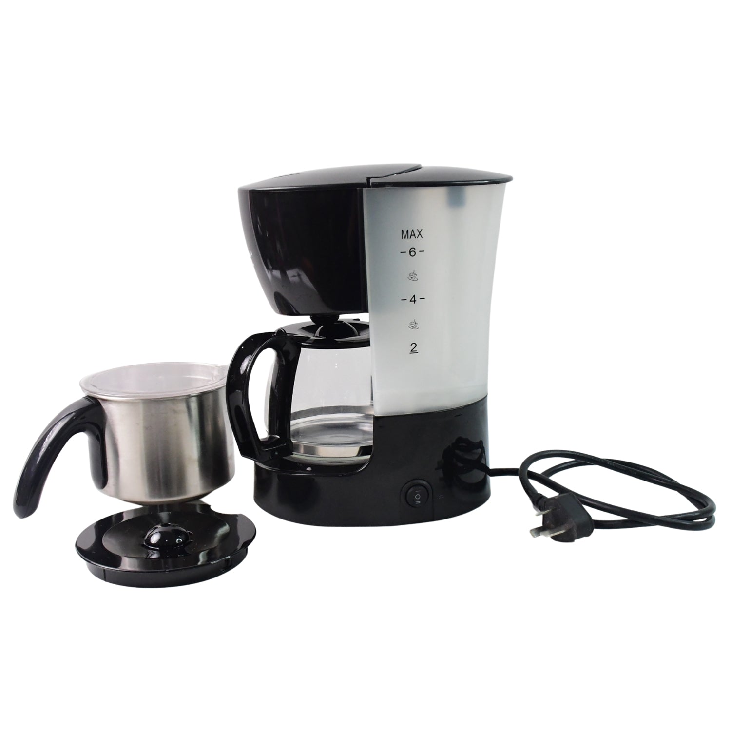 automatic drip coffee maker with 1200ml capacity glass carafe