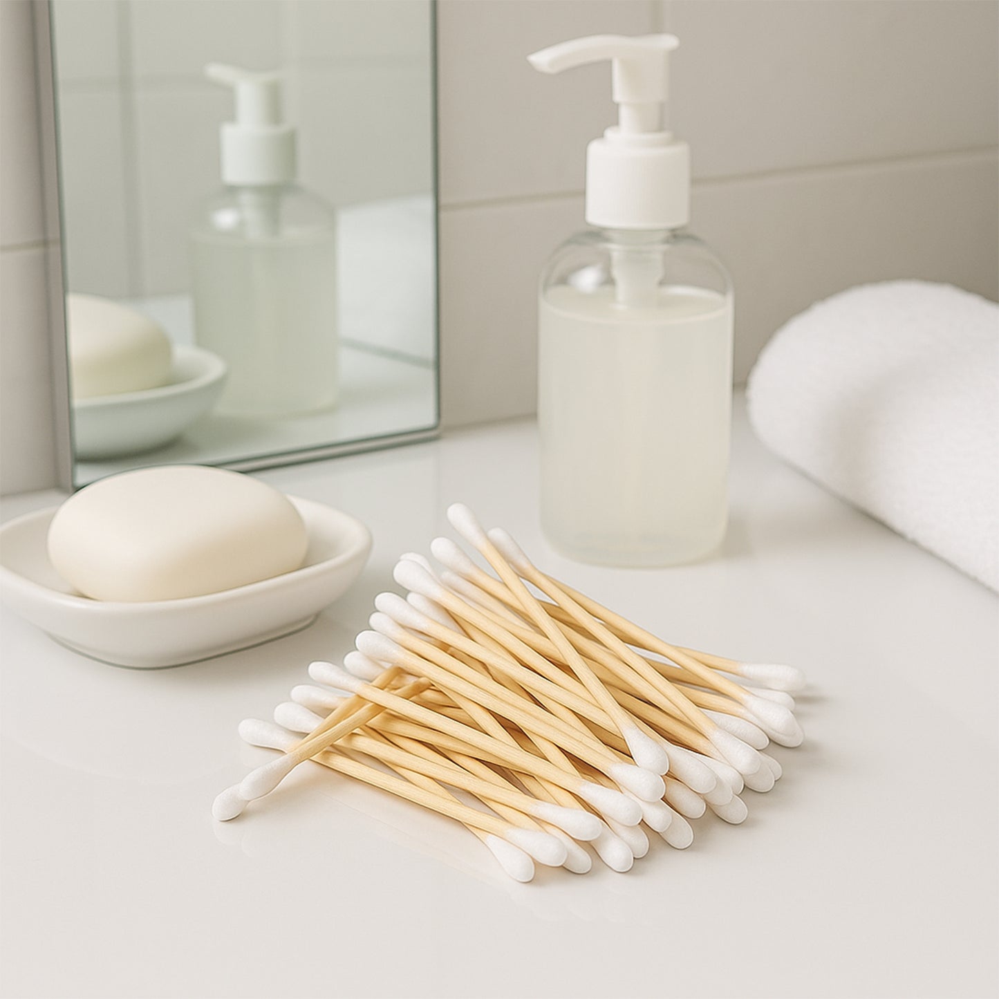 wooden cotton ear buds biodegradable 7 cm length pack of 100