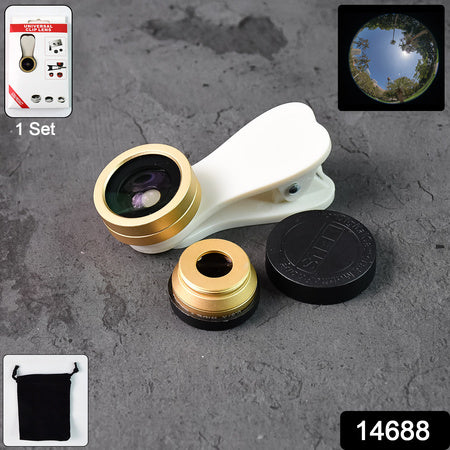 aluminum optical glass universal clip-on mobile camera lens kit pack of 1