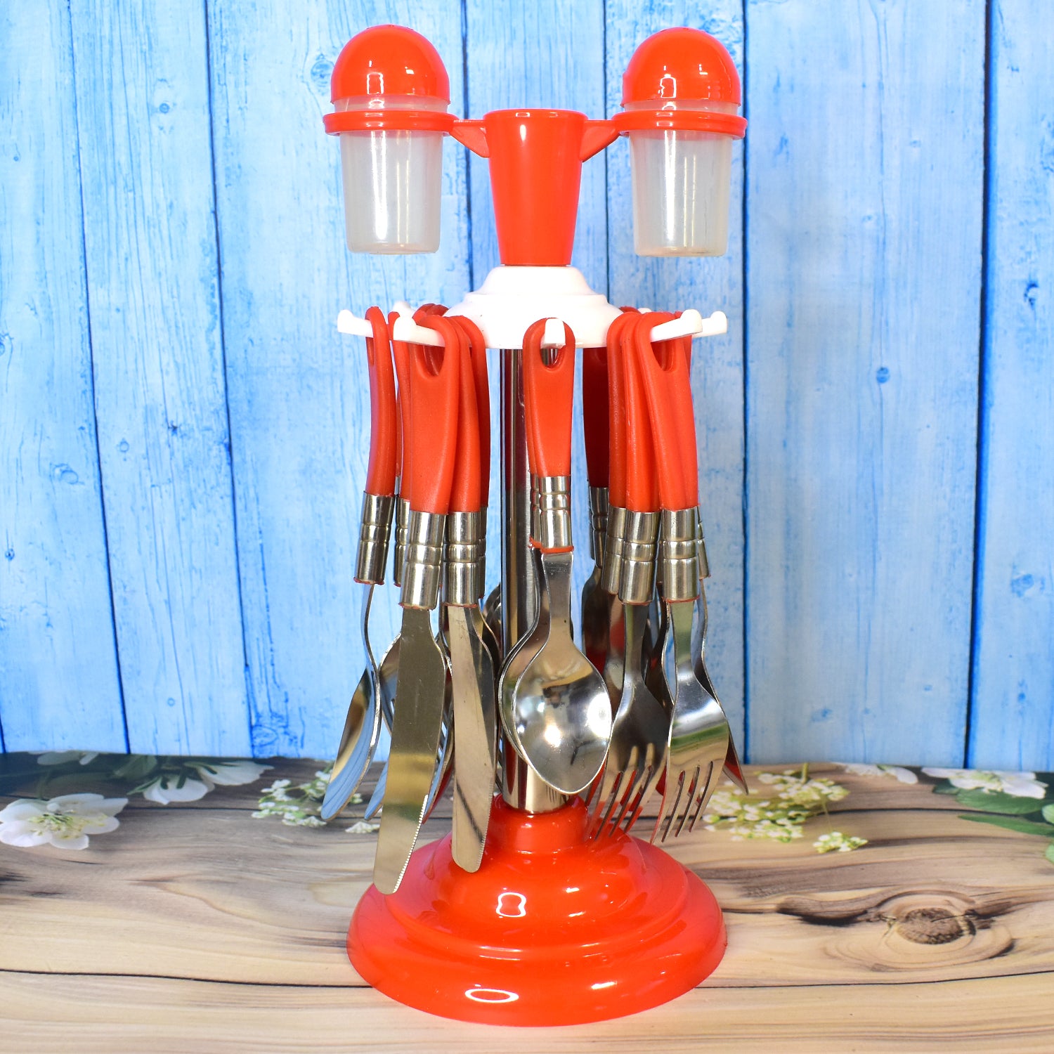 cutlery set 26-piece stainless steel and plastic for dining table